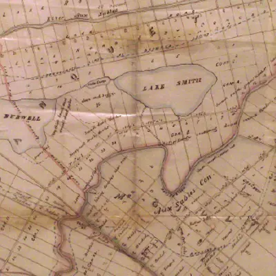 an old map showing where Lake Smith use to be.
