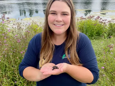 Speaker Cassie Greidanus with the Ausable Bayfield Conservation Authority