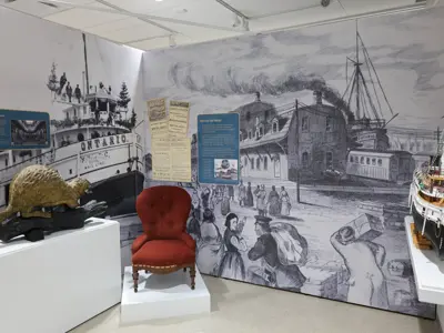  A section of the upcoming exhibition Bluewaterland at Lambton Heritage Museum.