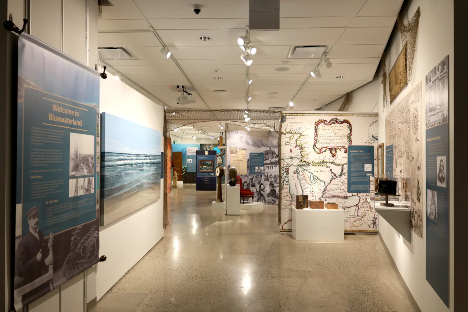 Bluewaterland exhibit installation image.