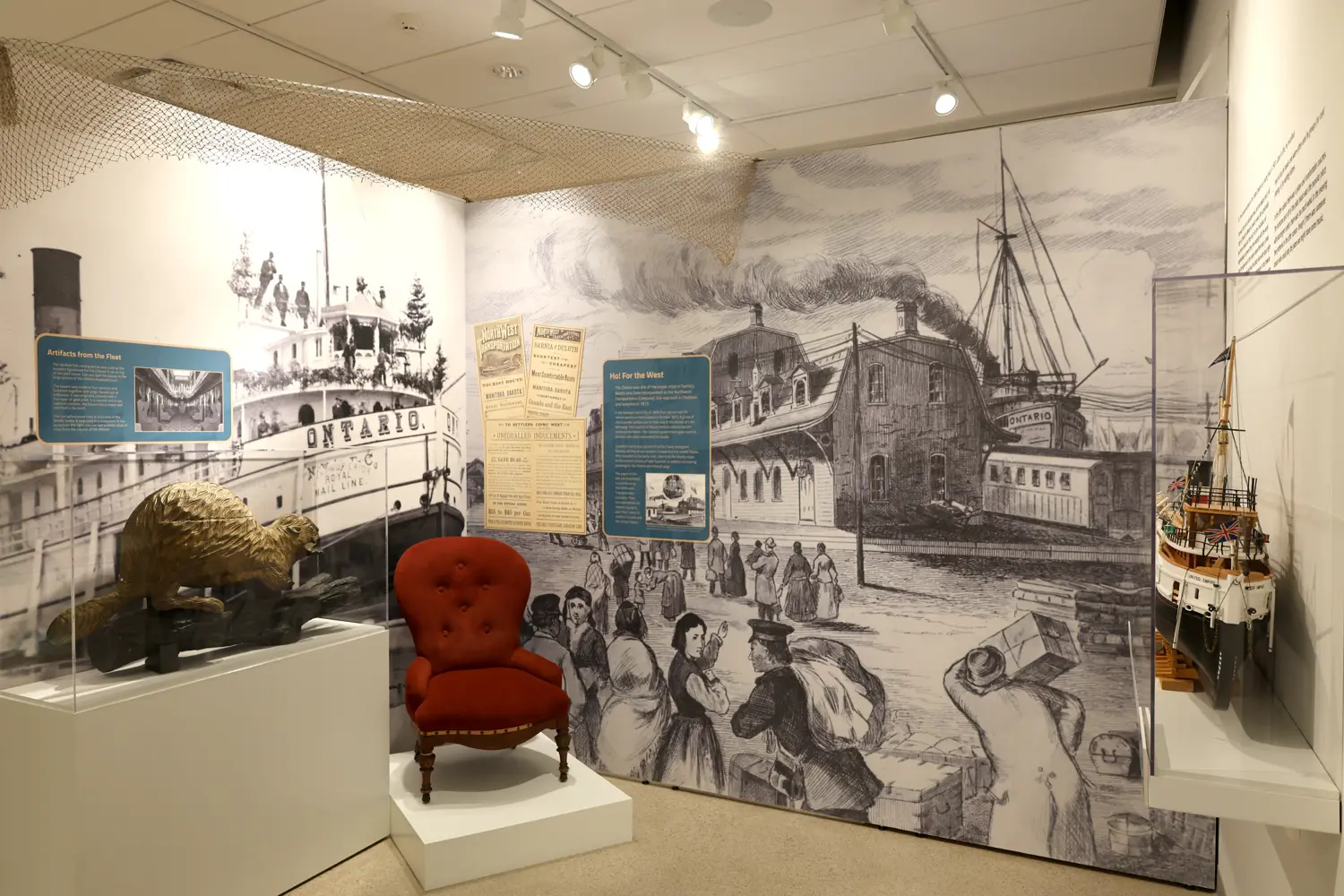 Bluewaterland exhibit installation image.